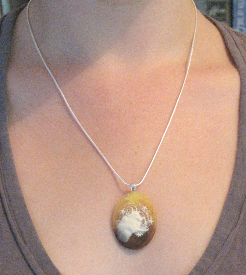 Vintage Burnt Sienna Resin Pendant for Taurus Vintage Burnt Sienna Resin Pendant for Taurus